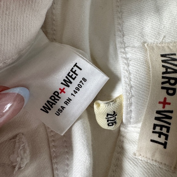Warp + Weft Cream Maternity Denim Jeans - Picture 3 of 5